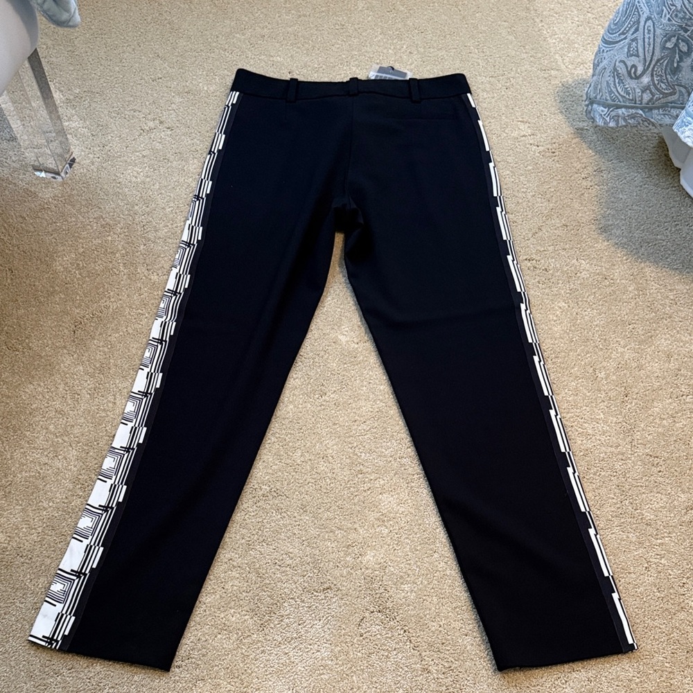 Versus Versace  Women’s Black Pants with White Geometric Accents - Picture 6 of 7